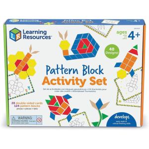 image:imageLearning Resources Pattern Block Activity Set 20 DoubleSided Cards Ages 4
