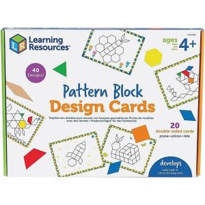 image:imageLearning Resources Pattern Block Design Cards Color Recognition STEM Toy Ages 4Medium