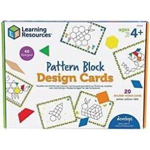 image:imageLearning Resources Pattern Block Design Cards Color Recognition STEM Toy Ages 4Medium Pack of 12