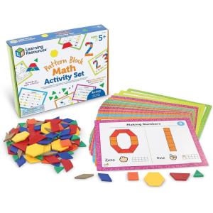 image:imageLearning Resources Pattern Block Math Activity Set  144 Pieces Age 5 Educational Kindergartner Games Fine Motor Skills