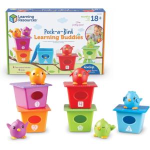 image:imageLearning Resources PeekaBird Learning Buddies  15 Pieces Age 18 Months Toddler Activities Preschool Toys Educational Color Teaching