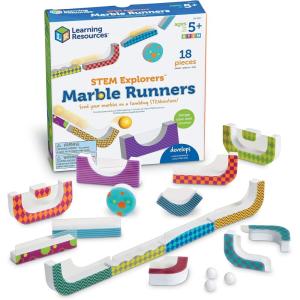 image:imageLearning Resources STEM Explorers Marble Runners  18 Pieces Ages 5 STEM Toys and Activities for Kids Brain Teaser Toys and Games Kindergarten Games