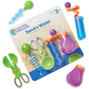 image:imageLearning Resources Sand amp Water Fine Motor Set  Fidget Toys Water Bin Play Toddler Daycare Essentials Games Tools Homeschool and Preschool Montessori for Kids Gifts for Boys and GirlsSand  Water Set
