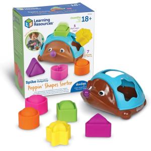 image:imageLearning Resources Spike the Fine Motor Hedgehog Poppin Shapes Sorter Educational Baby amp Toddler Toys Fine motor Montessori Must Haves