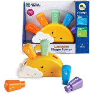 image:imageLearning Resources Sunshine Shape Sorter Fine Motor Skills Numbers Matching Skills Activities Montessori Toddler Toys Sensory Bin for Kids Preschool Activities Girls and Boys Gifts
