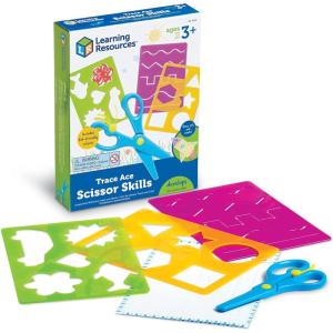 image:imageLearning Resources Trace Ace Scissor Skills Set  Develop Scissor Skills Toddler Scissors Preschool Learning Activities for Boys and Girls Ages 3