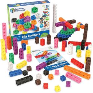 image:imageLearning Resources MathLink Cubes Big Builders  Math Manipulatives Kindergarten Games Pattern Building Blocks Counting Blocks STEM Sets Classroom Counters Fine Motor Skills Gifts For Kids