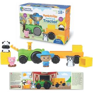image:imageLearning Resources Peeksville Haul amp Seek Tractor  Farm Animals Farm Games Toddler Sensory Toys Preschool Activities Fine Motor Skills