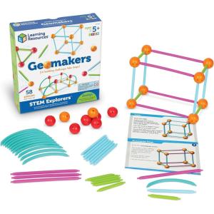 image:imageLearning Resources STEM Explorers Geomakers  58 Pieces Ages 5 STEM Toys for Kids Kindergartner Learning Toys Shapes for Kids1 Count Pack of 1
