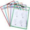 image:imageLearning Resources Write amp Wipe Pockets Set of 5  Dry Erase Sheet Protectors Dry Erase Sleeves Pocket Protector Classroom Supplies for Teachers Clear Plastic Paper Sleeves