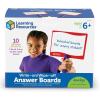 image:imageLearning Resources Writeon  Wipeoff Answer Boards Set of 10 Erasable Boards Ages 6