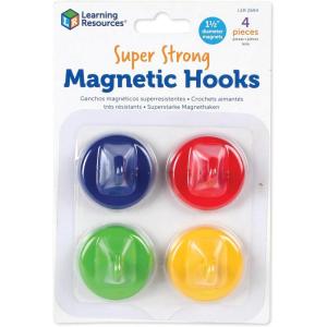 image:imageLearning Resources  Super hooks Magnetic Hooks Set of 4  Strong Magnetic Hooks Heavy Duty Classroom Magnet Hook Home Office Kitchen Locker Magnet with Hook