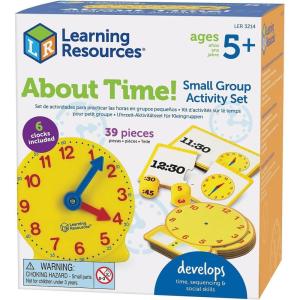 image:imageLearning Resources About Time Group Activity Set Classroom Set 6 Write amp Wipe Clocks
