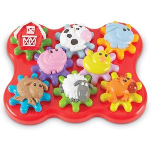 image:imageLearning Resources Barnyard Friends Build amp Spin  Toddler Sensory Toys Montessori Building Set Preschool STEM Busy Board Cogs and Gears for Kids Fine Motor Skills Gifts for Boys and Girls