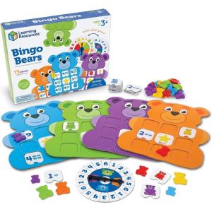 image:imageLearning Resources Bingo Bears  Custom Bingo Game for Kids Matching Games for Toddlers 35 Toddler Board Games Practice Counting and Color Recognition Preschool and Kindergarten Classroom Toys