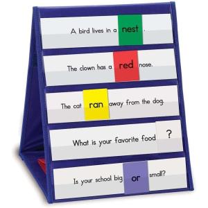 image:imageLearning Resources DoubleSided Tabletop Pocket Chart  Small Pocket Chart for Classroom Table Top Flip Charts Sentence Strip Holder Classroom Centers Organization