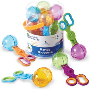 image:imageLearning Resources Handy Scoopers  Sensory Bin Sand Toys Fine Motor Montessori Kids Plastic Tweezers Homeschool Preschool Supplies Gifts for Boys and GirlsScoopers