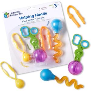 image:imageLearning Resources Helping Hands Fine Motor Tool Set Toy  Sensory Bin Sand Toys Montessori Plastic Tweezers Therapy Games For Toddler Homeschool Preschool SuppliesSet Toy