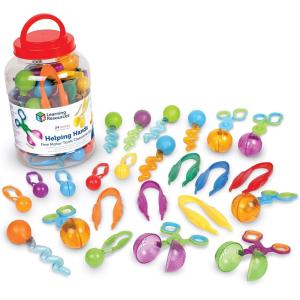 image:imageLearning Resources Helping Hands Fine Motor Tools Classroom Set24 Pieces Ages 3 fine motor skills teacher resources for classroom sensory toys for toddlers Scoopers and Tweezers toys