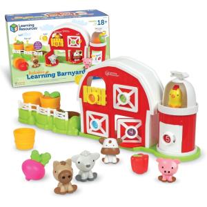 image:imageLearning Resources Peekaboo Learning Barnyard Playset  Farm Animal Toys Montessori Toddler Toys Imaginative and Fine Motor Skills Counting Skills for Kids Birthday Gifts for Boys and Girls