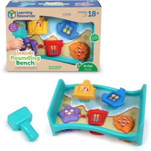image:imageLearning Resources Seaside Pounding Bench Seaside Game Preschool Toddler Activities Shape Sorter Fine Motor Toys Kids Hammer
