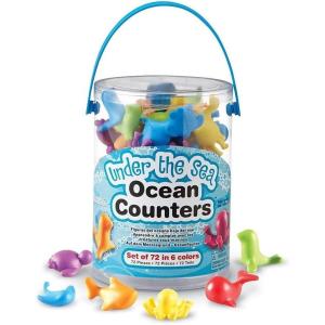 image:imageLearning Resources Under the Sea Ocean Counters  72 Pieces Ages 3 Toddler Learning Toys Counting Toys for Kids Math Counters for Kids