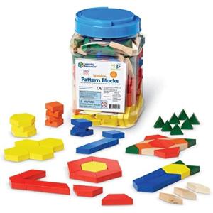 image:imageLearning Resources Wooden Pattern Blocks  Educational Toys and Tangram Puzzle Manipulatives for Kindergarten Early Math Toys Wood Pattern Blocks for Classroom and Homeschool Teacher Must Haves