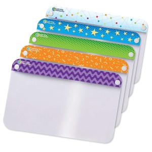 image:imagehand2mind 5 Kids Face Shield with Colorful Patterns Reusable Face Shield for Kids Clear Face Mask Shield Anti Fog Safety Face Shield Child Face Shield with Elastic Band and Sponge
