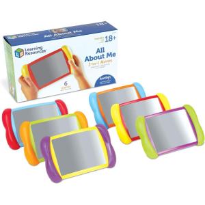 image:imageLearning Resources All About Me 2 in 1 Mirrors  6 Pieces Ages 18 Months Toddler Social Emotional Learning Toys 114 x 114 Mirror for KidsSingle