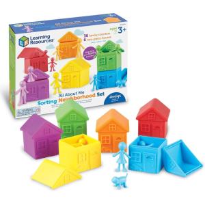 image:imageLearning Resources All About Me Sorting Neighborhood  Montessori Preschool Activities Social Emotional Learning Color Sorting and Counting  Fine Motor Toys Gifts for Boys and GirlsNeighborhood