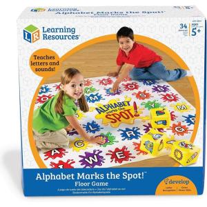image:imageLearning Resources Alphabet Marks The Spot Floor Mat 34 Piece Set Ages 5 Letters Sounds Alphabet GameSpelling Games