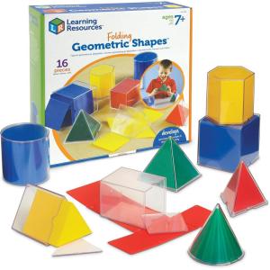 image:imageLearning Resources Folding Geometric Shapes Set  Classroom Must Haves Teacher Supplies Geometry Game Pattern Blocks Homeschool 3d School Figures for Teaching Math Manipulatives EssentialsShapes