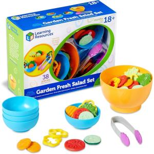 image:imageLearning Resources New Sprouts Garden Fresh Salad Set  38 Pieces Ages 18 Months Pretend Play Food for Toddlers Kitchen ToysFresh Salad
