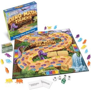 image:imageLearning Resources Dino Math Tracks Game  Math Manipulatives Montessori Board Game Addition and Subtraction Counting Literacy Toys STEM for Kids Critical Thinking Gifts for Boys and Girls