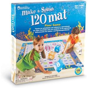 image:imageLearning Resources Make a Splash 120 Mat Floor Game  Math Manipulatives Addition and Subtraction Board Games  Classroom Must Haves Homeschool Supplies Montessori Gifts for Boys and GirlsFloor Game