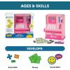 image:imageLearning Resources Pretend amp Play Teaching ATM Bank Pink  Play Money for Kids Childrens Banks Electronic ATM Piggy Bank Money Management for Kids Coin Machine Toys
