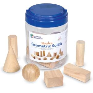 image:imageLearning Resources Geometric Solids Wooden Shapes Set of 12 Geometric Shapes Ages 6