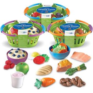image:imageLearning Resources New Sprouts Healthy Foods Basket Bundle  37 Pieces Ages 18 months Pretend Toddler Food Healthy Play Food for Kids Toddler Learning Toys