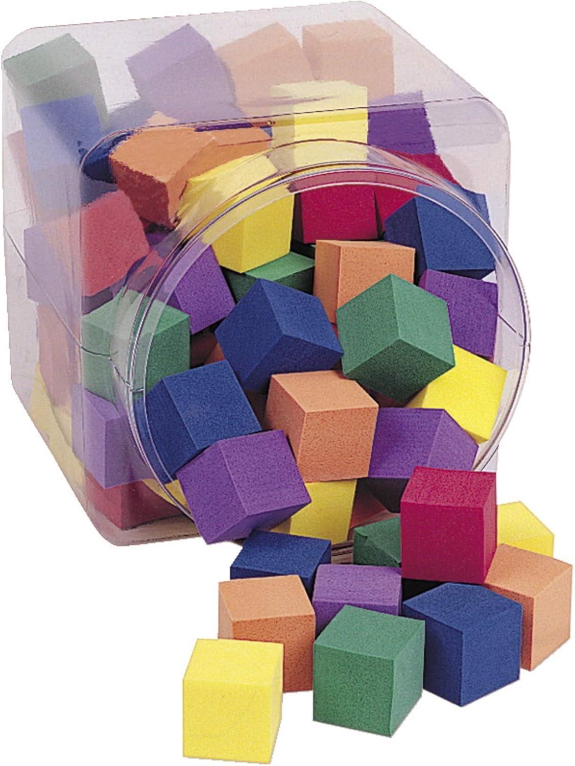 image:imageLearning Resources HandsOn Soft Color Cubes Counting Blocks for Kids Set of 102 Assorted Colors Ages 3