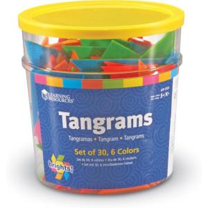 image:imageLearning Resources Brights Tangrams Class Pack Shape Recognition 30 Plastic Pieces Ages 5