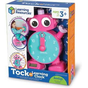 image:imageLearning Resources Tock The Learning Clock  Teaching Clocks for Kids Teacher Classroom Must Haves Montessori Activities Math Manipulatives Time Flash Cards Gifts for Boys and GirlsTock  Pink