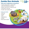 image:imageLearning Resources Jumbo Zoo Animals Monkey Penguin Zebra Polar Bear and Hippo Classroom Desk Pets 5 Animals Ages 2