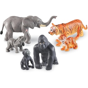 image:imageLearning Resources Jumbo Jungle Animals Mommas and Babies  Safari Animal Toys Toddler Animal Figurines Toy Figures for Kids Jungle Toys Pretend Play Animals Kids Figurine SetActive
