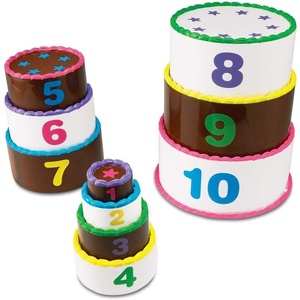 image:imageLearning Resources Stack and Count Layer Cake  10 Pieces Ages 18 months Toddler Learning Toys Early Stacking and Counting Skills for toddlers