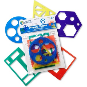 image:imageLearning Resources Primary Shapes Template Set  5 Pieces Ages 4 Homeschool and Classroom Supplies Geometric Shapes Tracing Helper for Kids
