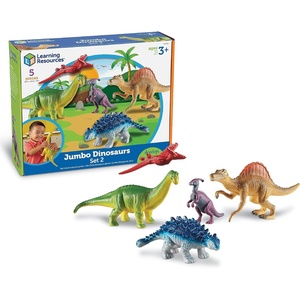 image:imageLearning Resources Jumbo Dinosaurs Mommas and Babies  Kids Dinosaur Toys Large Dinosaur Figures Figurines for Kids Toddler Animal Figurines Dino Bath Toys Play Dinosaurs Prehistoric AnimalsExpanded Dinosaur Set