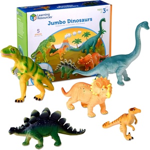 image:imageLearning Resources Jumbo Dinosaurs Mommas and Babies  Kids Dinosaur Toys Large Dinosaur Figures Figurines for Kids Toddler Animal Figurines Dino Bath Toys Play Dinosaurs Prehistoric AnimalsJumbo Dinosaurs