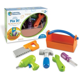 image:imageLearning Resources New Sprouts Fix It My Very Own Tool Set  6 Pieces Ages 2 Toddler Learning Toys Develops Fine Motor Skills Toddler Tool Set First Tool Box Kids Tool SetStocking Stuffers