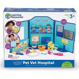 image:imageLearning Resources Pretend amp Play Animal Hospital Childrens Veterinarian Kit amp Vet Center 20 Pieces Ages 3