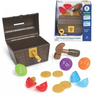 image:imageLearning Resources Gem Surprise Treasure Chest  Toy Chest with Key Sorting and Matching for Toddlers Pretend Play Preschool Toys Fine Motor Skills Toy Toddler Learning Toys for Preschool Ages 2